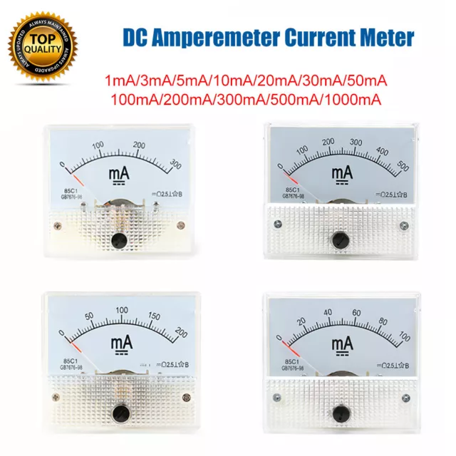 DC 85C1 HQ Current Ammeter Class 2.5 NEW Analog Amp Panel Meter Gauge