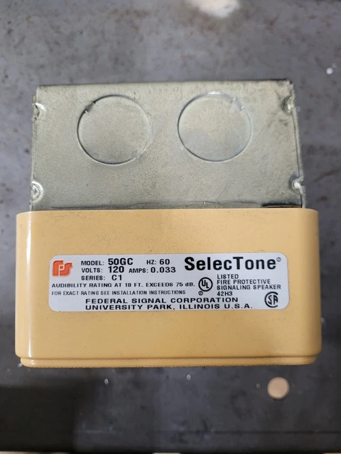 SelecTone 50GC 120VAC Alarm Speaker