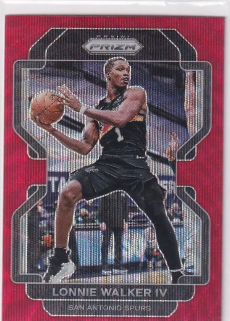 2021-22 Panini Prizm NBA Basketball Numéro 36 Lonnie Walker Rouge Wave Parallel