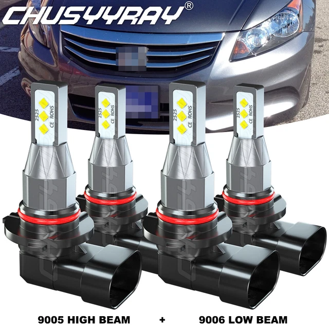 4PCS 8000K 9005 9006 Combo LED Headlight For Honda Accord 90-2012 Civic