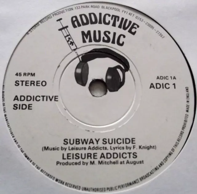 Leisure Addicts ~ Subway Suicide ** 1980 Uk Addictive Music 7"