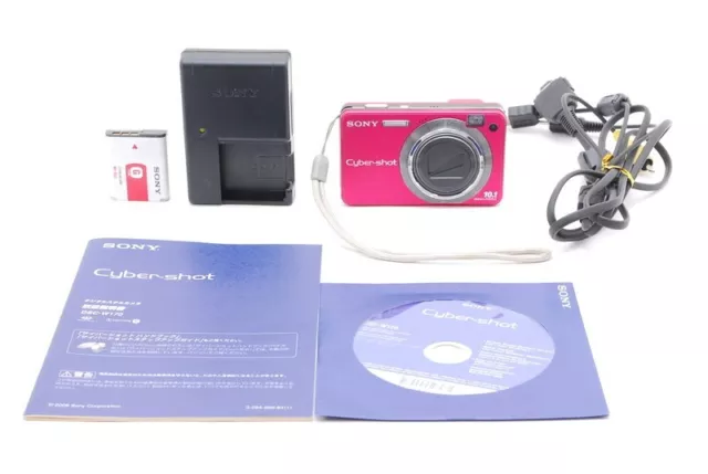 [Near Mint w/strap] SONY Cyber-shot DSC-W170 Digital Camera From JAPAN