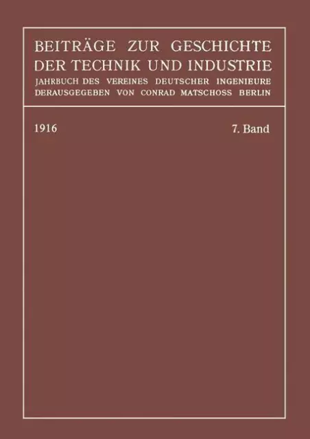 Beiträge zur Geschichte der Technik und Industrie | Buch | 9783662392263