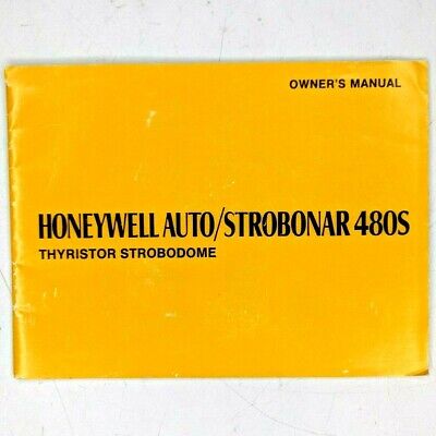 Unidad de flash de alta velocidad Honeywell automático Strobonar 480S instrucciones bombilla manual 1H