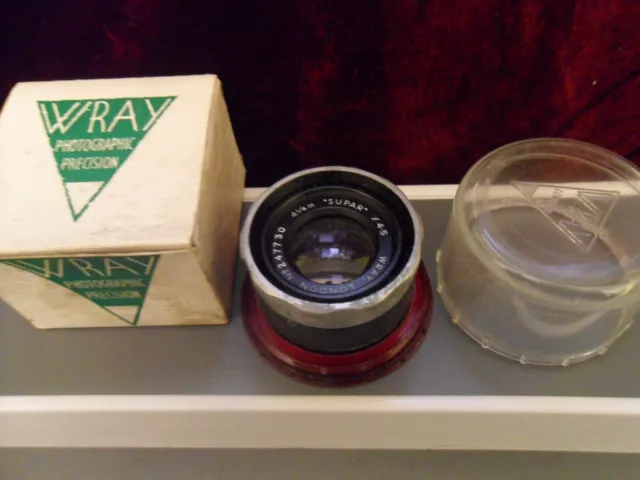 WRAY LONDON f4.5  4.1/4inch 'SUPAR' ENLARGING LENS   in inch 4 1/4 + KEEPER