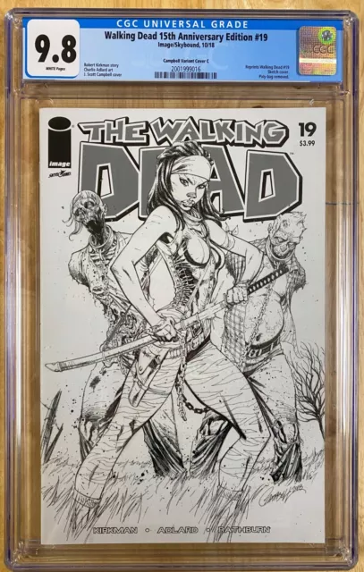 Walking Dead CGC 9.8 15th Anniversary Edition #19 Campbell Variant Cover C