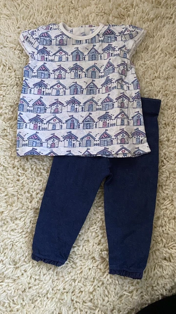 Baby Girls 3-6 Months Outfit Tu T-Shirt Top Leggings Trousers Bottoms Bundle
