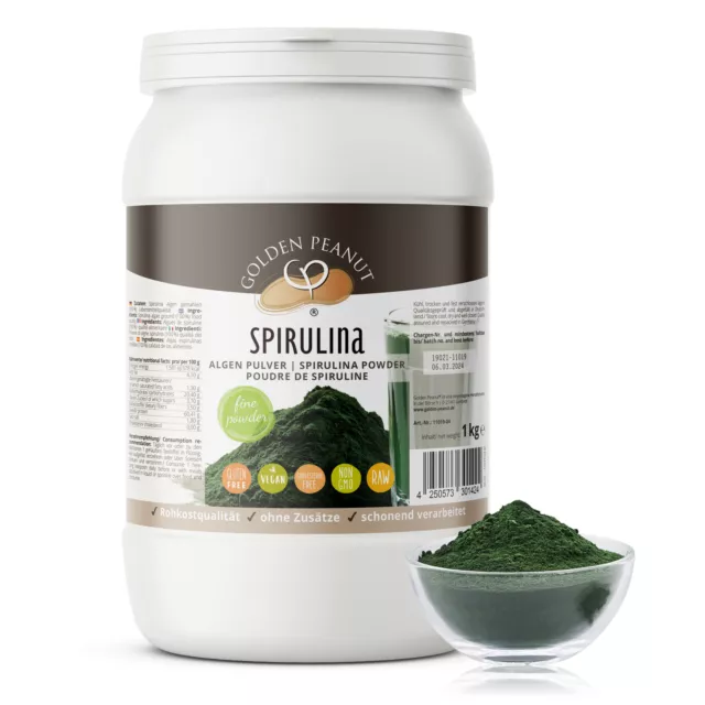 Spirulina Pulver 1 kg Platensis Alge rückstandsgeprüfte Lebensmittelqualität