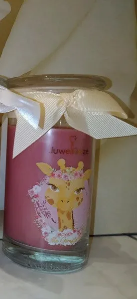 Juwelkerze / Jewelcandel - Blossom the Giraffe Duftkerze Kerze 925er Charms