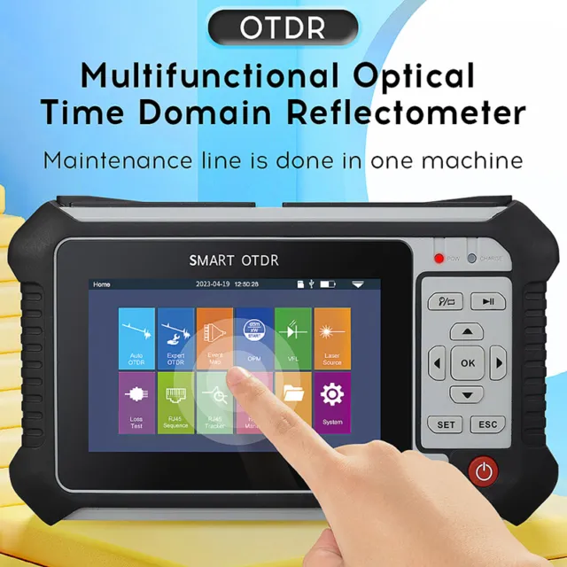 Hot OTDR Optical fiber tester SM 1650nm 22dB VFL/OLS/OPM/LED/RJ45 test SC FC UPC
