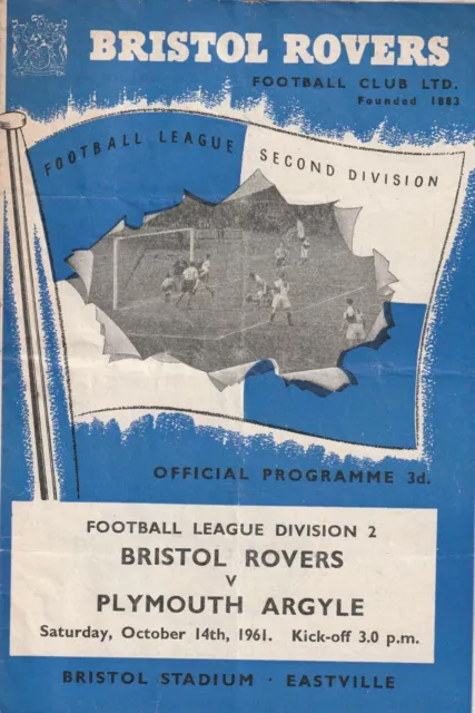 BRISTOL ROVERS v PLYMOUTH 1961/62 DIVISION 2