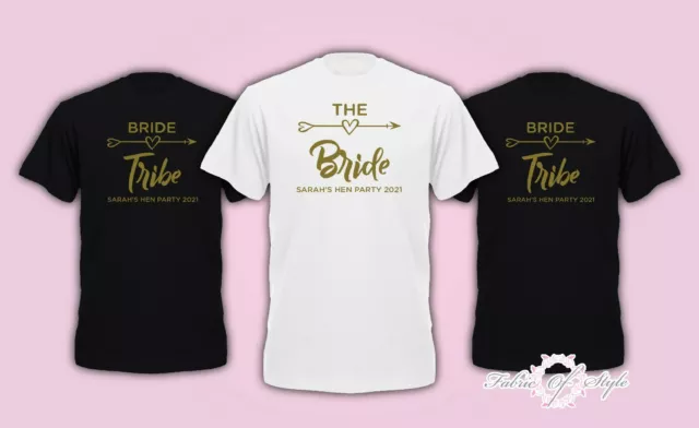 Size Plus & Curve Hen Do Party Bride Tribe  2022 Custom Personalised T-shirt