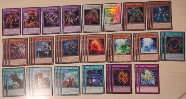 Yu-Gi-Oh! DECK FOSSILE - COMPLETO 40 CARTE + EXTRA DECK