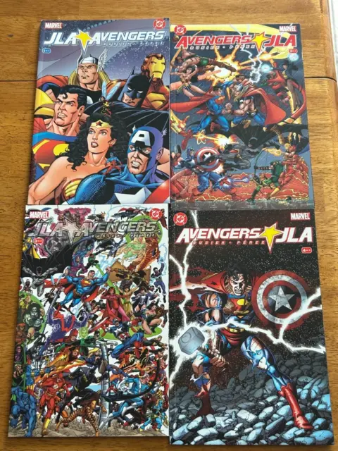 JLA vs Avengers #1-4 Marvel DC Comics 2003 George Perez Kurt Busiek 1 2 3 4 MCU
