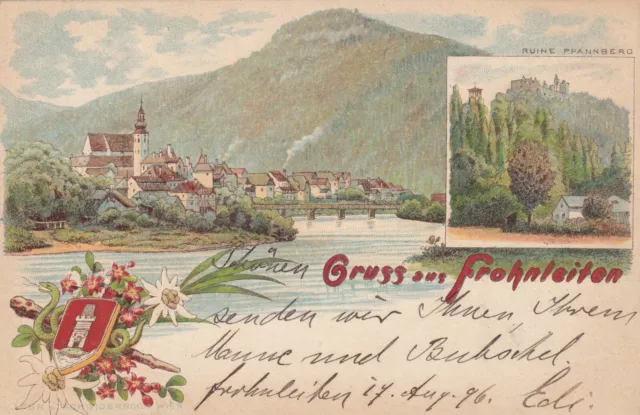 Gruss aus Frohnleiten Steiermark AK 1898 Litho Mehrbild Österreich 2309039