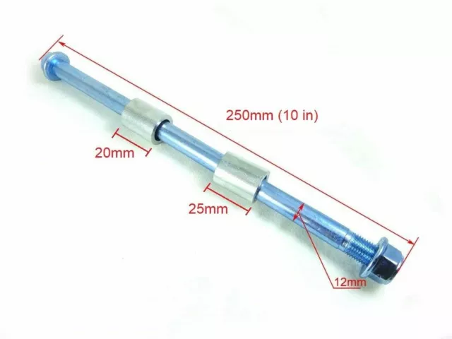 Per Honda XR50 CRF50 Dirt Pit Bike 70cc-110cc Nuovo 12mm Posteriore Ruota Asse