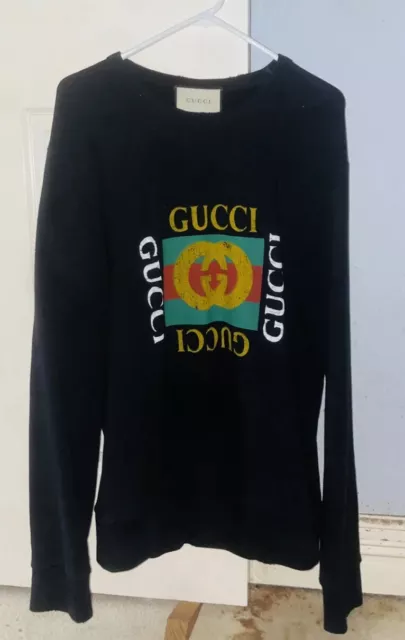 Oversize sweatshirt with gucci logo hotsell