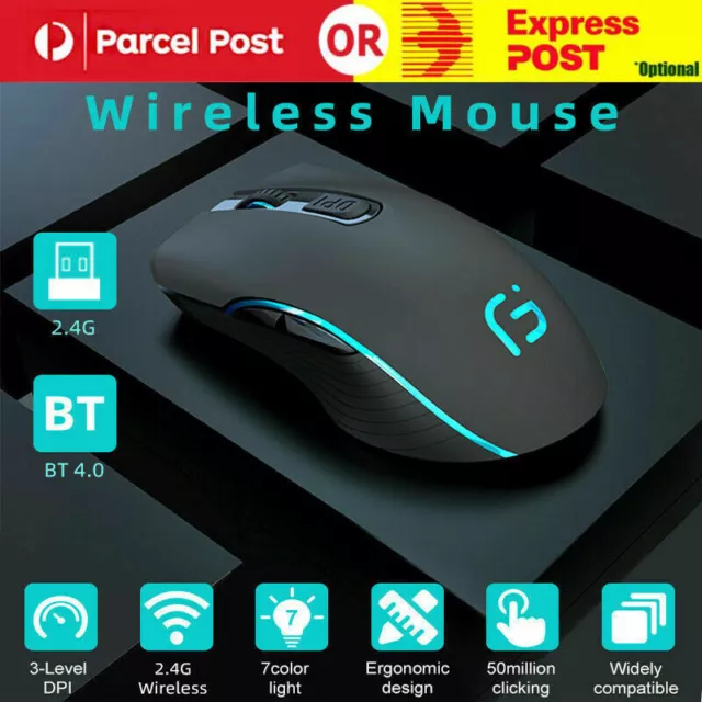 Wireless Vertical Gaming Mouse USB Rechargeable Ergonomic Optical For PC Laptop