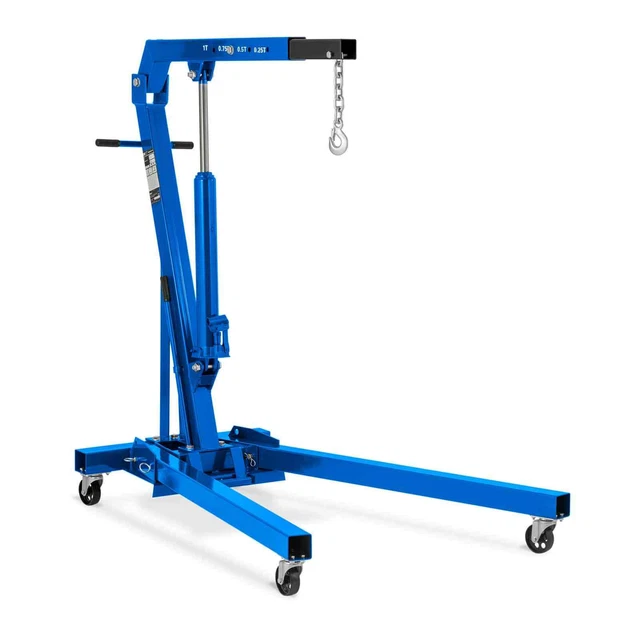 Grue d'Atelier Mobile Hydraulique Chèvre 1 Tonne Pliable Lève Moteur 0-212 cm