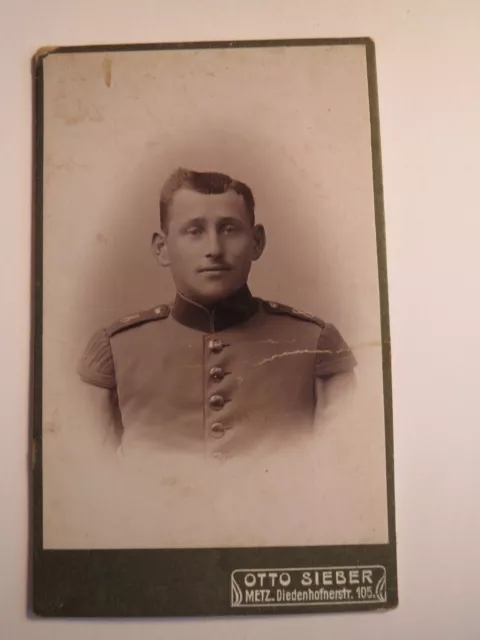 Metz - Soldat in Uniform - Schwalbennester - Regiment KB IR 8 ? Musiker / CDV