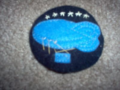 WWI US Army Air Service Balloon Corps unit patch wool felt