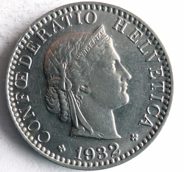 1926 SWITZERLAND 10 RAPPEN - Excellent Coin - FREE SHIP - PREMIUM BIN 10