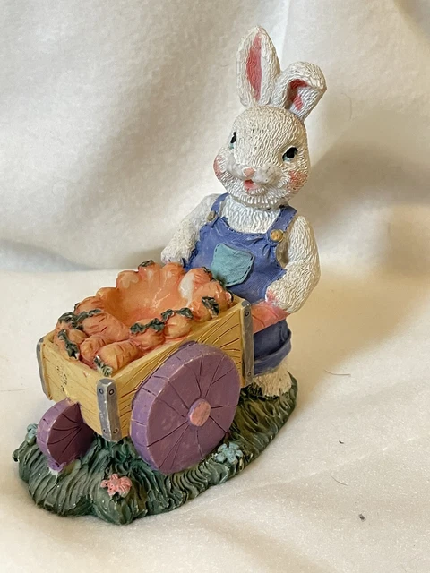 Figurine De Collection Lapin Noir Et Rose En Résine – Déco Originale, Idée Cadeau Pour Les Amoureux Des Lapins