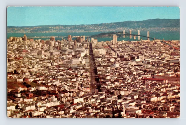 Postcard California San Francisco CA Downtown Market Street 1960s Unposted