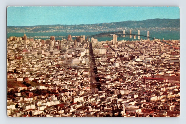 Postcard California San Francisco CA Downtown Market Street 1960s Unposted