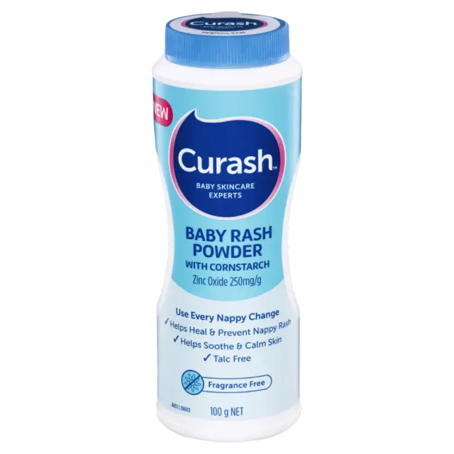 Curash Baby Powder 100g with Cornstarch Anti-Rash Protective Barrier Soothe Skin