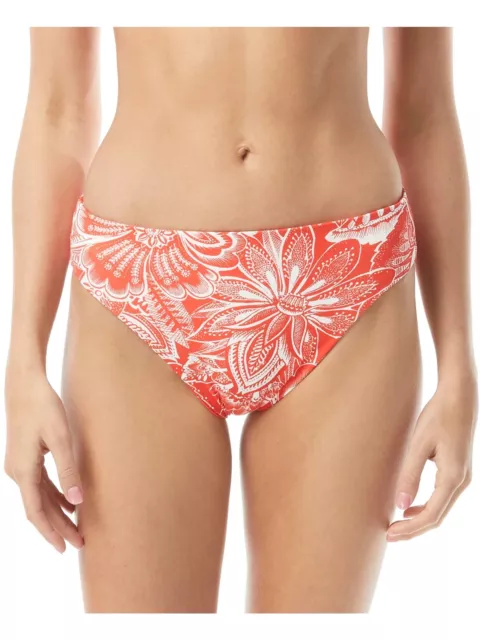 VINCE CAMUTO SWIM Women's Red Bikini Reversible High Leg Swimsuit Bottom S