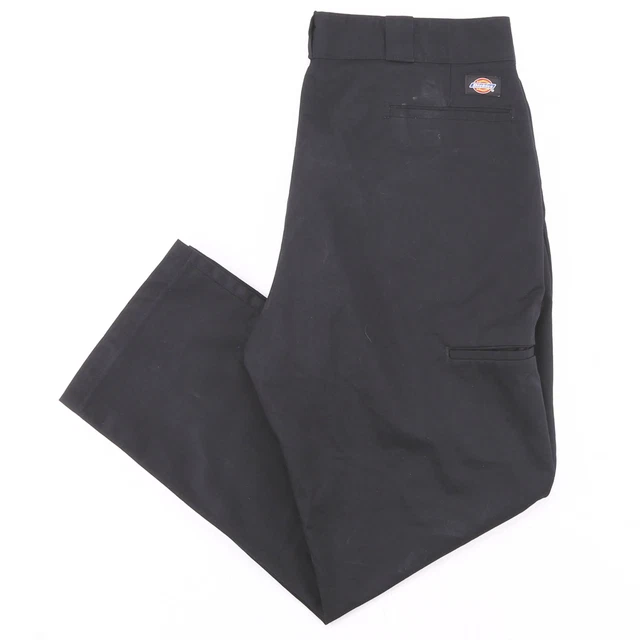 Pantaloni Dritti Vintage DICKIES 8038 Multi Tasca Neri Regolari W38 L30