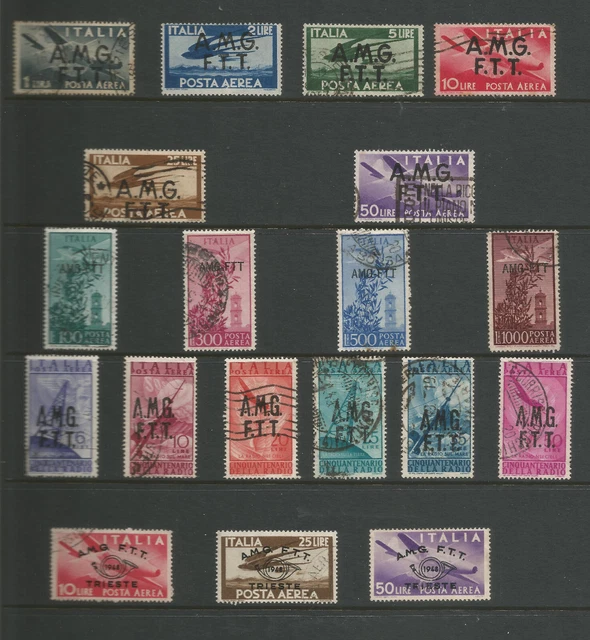 Italy - Trieste 1947 Allied Military Govt. Fine Used Scarce Airs & Radio Sets