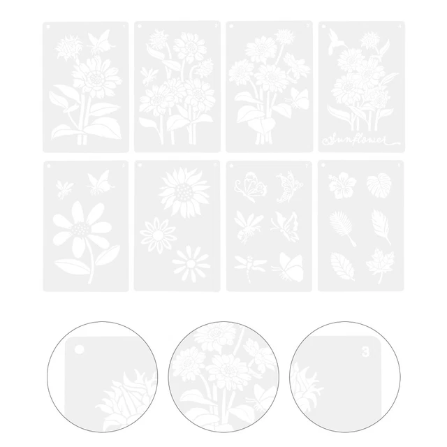 8pcs Hohl Malerei Vorlage Aushöhlen Malerei Schablonen