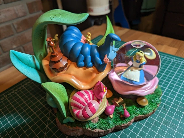 Disney Alice in Wonderland Snow Globe w/ Music Box - All in the Golden Afternoon
