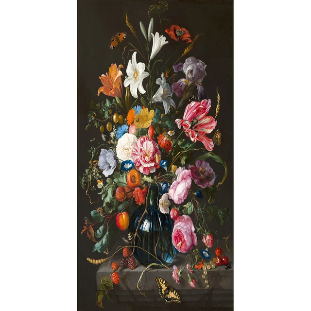 Pintura al óleo por números imagen hágalo usted mismo dibujo pintura colorida dibujo de flores