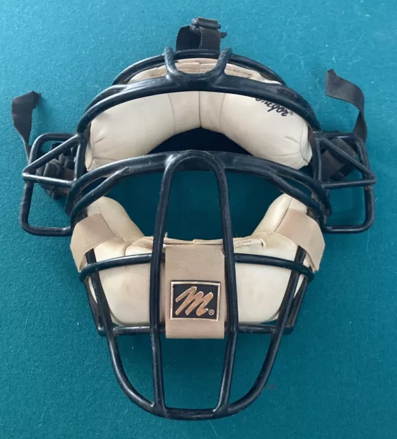 MacGregor Baseball Umpire Mask Size Adult Large w/ Leather Pad Great Condition!