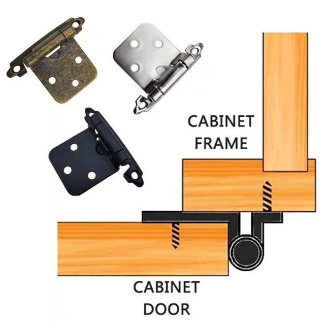 10 Self Closing Hinges for Cabinet Doors Overlay Design for Flush Fitting