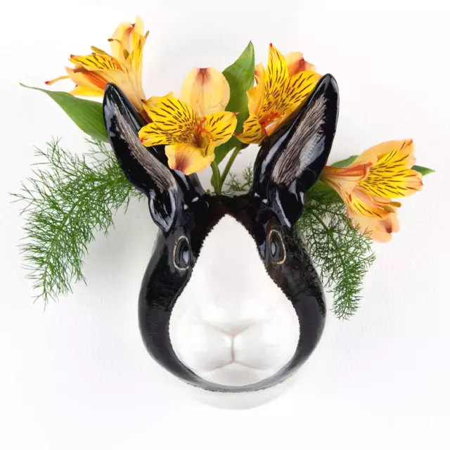 Quail Ceramics.  A  Wall Flower Vase - Dutch Rabbit