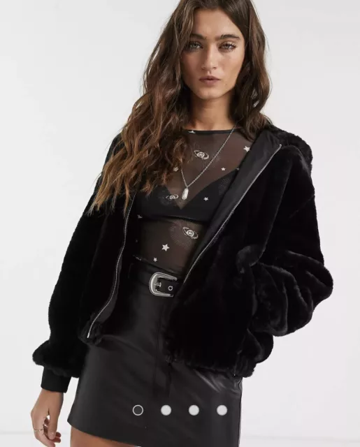 Fur jacket deals bershka