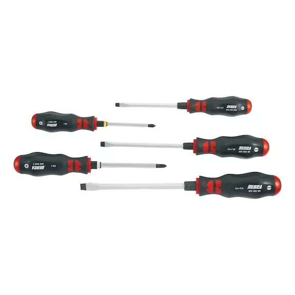 Cacciaviti Professionali Taglio e Croce Testa Battente Set 5pz - WÜRTH 061393225