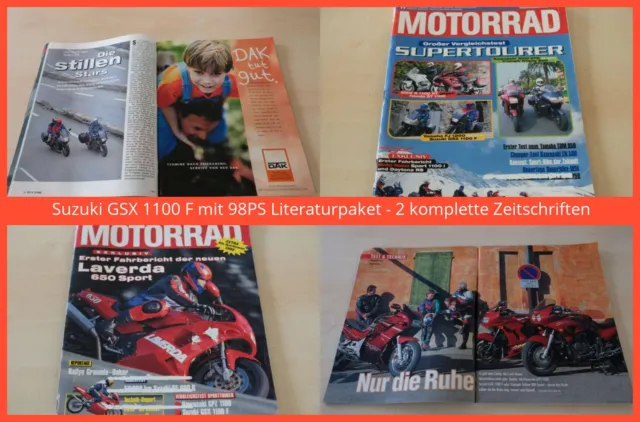 Suzuki GSX 1100 F mit 98PS Literaturpaket - 2 komplette Zeitschriften