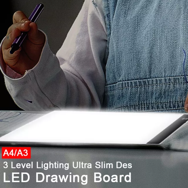 A3 A4 LED Light Tracing Drawing Board Box Stencil Tattoo Copy Artist Craft Gift