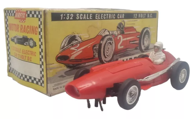 Vintage Airfix 1/32 Slot Racing Car - Masserati Red #15 Boxed Model