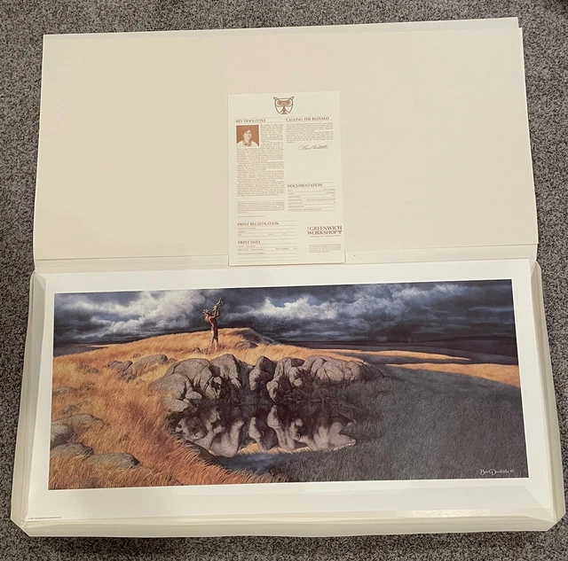 *Bev Doolittle "CALLING THE BUFFALO"-LIMITED EDITION-Camoflauge-Indian Fine Art*