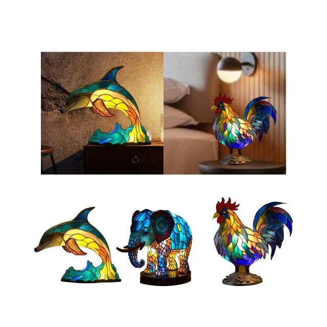 Lampe de table en forme d'animal, lampe de chevet, lampe de bureau pour