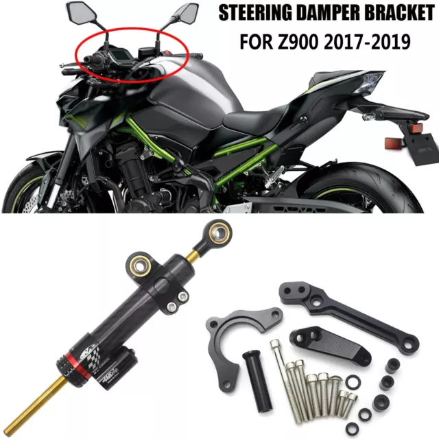 FOR KAWASAKI Z900 Z 900 Motorcycle Steering Damper Stabilizer Bracket Mount Kit