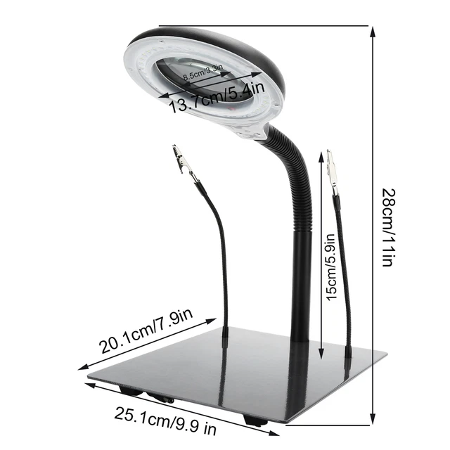 (European Standard 110-220V) Lampada Con Lente 'Ingrandimento Lampada