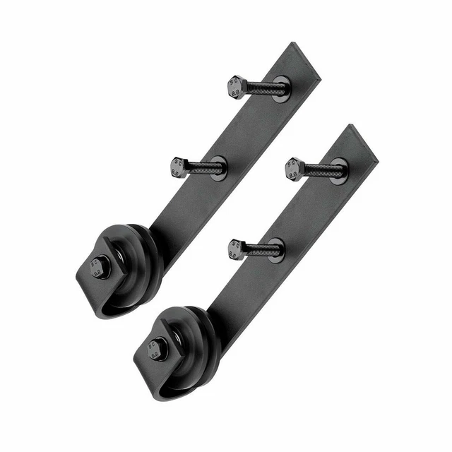 2x Sliding Barn Roller Wood Door Wheel Set Hardware Stainless Steel Bracket