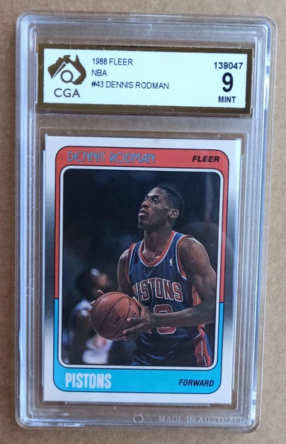 DENNIS RODMAN RC Rookie Fleer 1988/89 - NBA Card #43 - CGA 9 MINT 